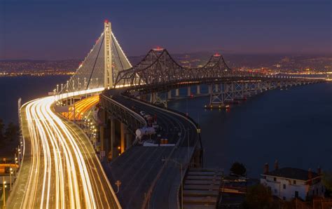 Eastern Span Of The San Franciscooakland Bay Bridge The Old And The
