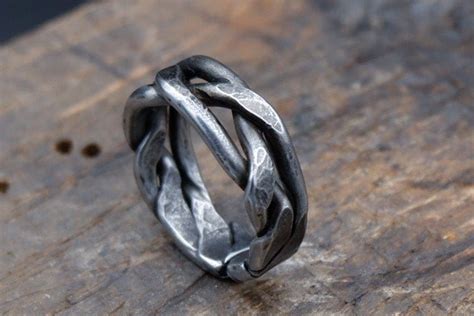 Iron Ring Braided Ring Hand Forged Ring Pagan Ring Celtic Etsy