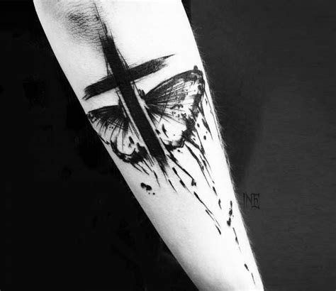 2 meaningful semicolon tattoo ideas. Butterfly with Cross tattoo by Inne Tattoo | Post 16831