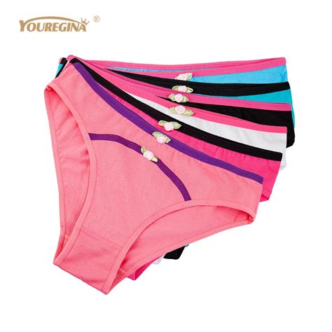 youregina women s cotton crotch panties female breathable briefs sexy underwear ladies lingerie