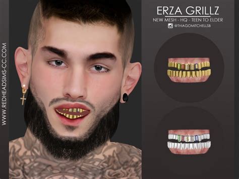 Erza Grillz By Thiago Mitchell At Redheadsims Sims 4 Updates