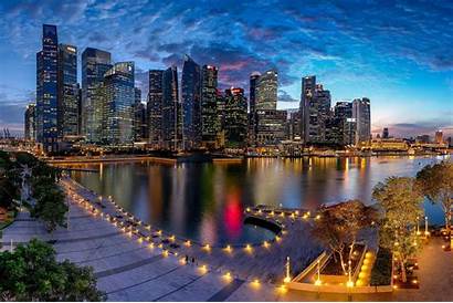 Singapore Night Bay Backgrounds Wallpapers Marina Lights