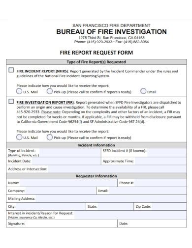 Fire Incident Report Template