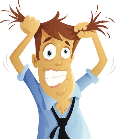 Cartoon Pulling Hair Out Clipart Free Download On Clipartmag