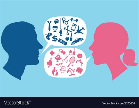 How Men And Women Communicate Royalty Free Vector Image