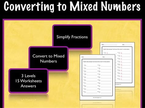 Simplify Improper Fractions And Convert To Mixed Numbers Ks2