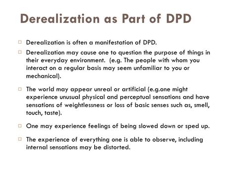 depersonalization clinical features and treatment approaches