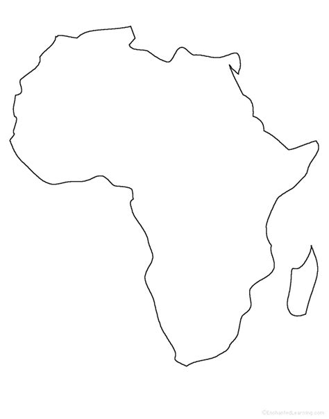 Blank Map Africa No Borders Africa Tattoos Africa Silhouette
