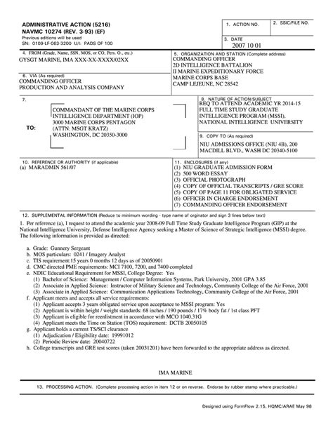 Navmc 10274 1993 Fill And Sign Printable Template Online Us Legal Forms