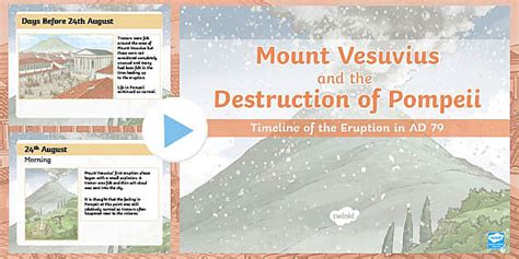 ad 79 mount vesuvius timeline of eruption powerpoint