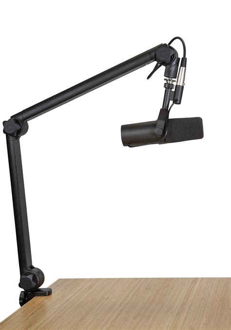 Buy Gator Frameworksdeluxe Desk Ed Broadcast Microphone Boom Stand For Podcasts Integrated