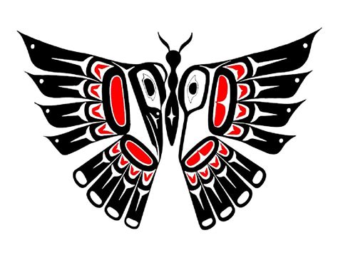 Beauty Raven Hummingbird Make The Wings Of The Butterfly Haida Kunst