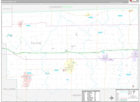 Fulton County, OH Wall Map Premium Style by MarketMAPS
