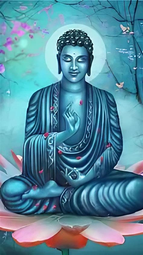 Blue Buddha Illustration Art Art Work Lord Buddha Hd Phone