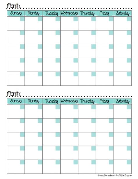 2 Month Blank Calendar Template Example Calendar Printable