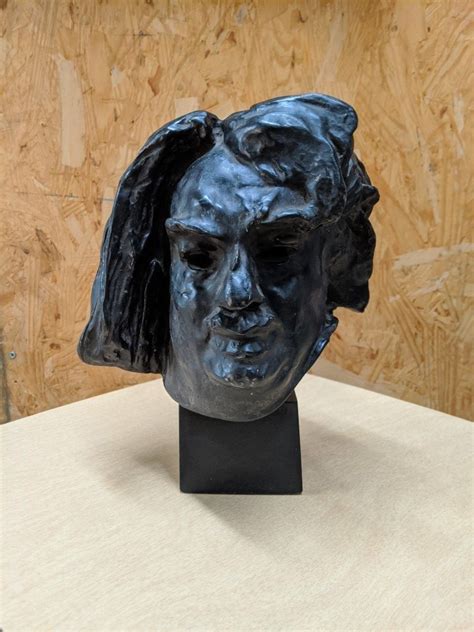 Sculpted Stone Bust Head Of Balzac By Auguste Rodin Epoch
