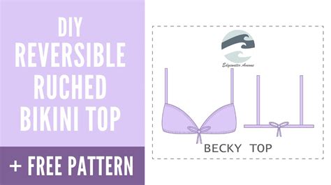 Diy Reversible Ruched Bikini Top Free Pattern Becky Top Edgewater