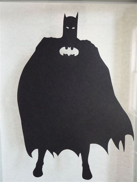 Batman Silhouette Papercut 7x55 Black 500 Via Etsy Batman