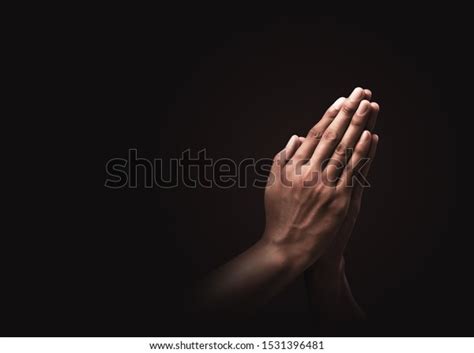 Black Praying Hands Background