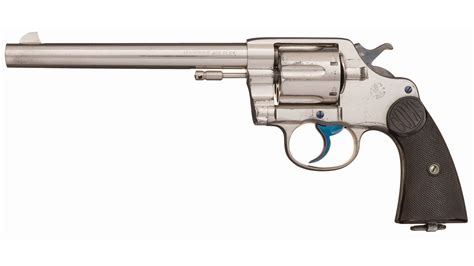 Colt New Service Double Action Revolver In 455 Eley Rock Island Auction
