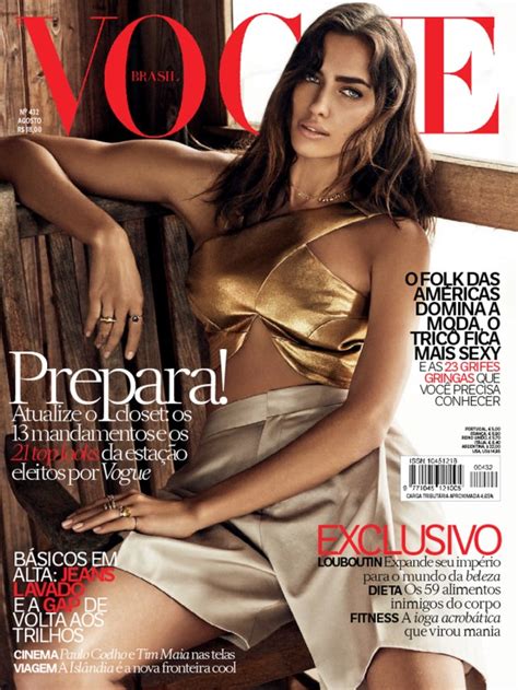 Gambar Foto Irina Shayk Di Cover Majalah Vogue Brasil Edisi Agustus