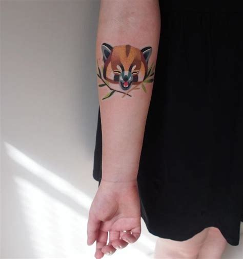 Red Panda Tattoo Inkstylemag Cool Tattoos Tattoo Artists Girl Arm