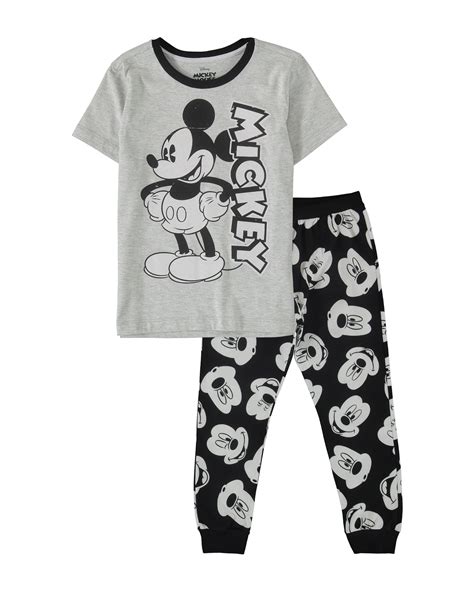 Riachuelo Pijama Infantil Longo Mickey Mouse Cinza Mescla Tam 4 A 10