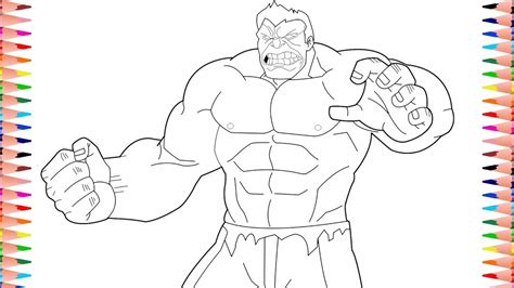 Marvel Avengers Assemble The Incredible Red Hulk Avengers Coloring