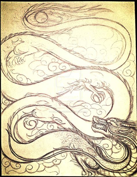 Chinese Dragon Sketch By Primeval Wings On Deviantart