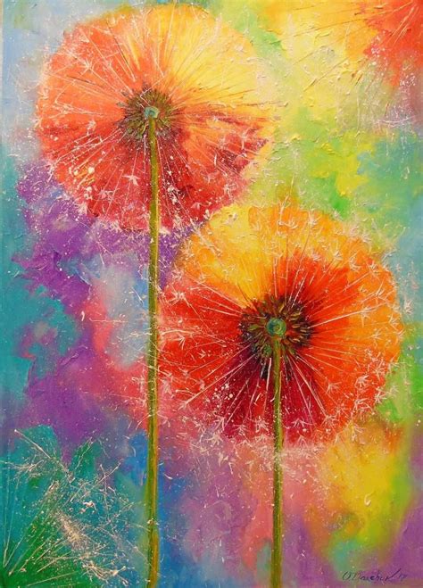Dandelions Olha Darchuk Dandelion Painting Flower Painting Art