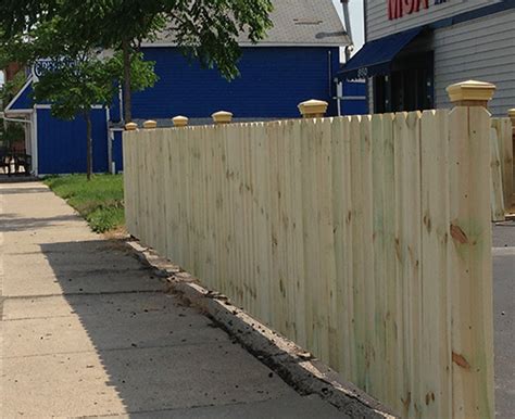 Wood Plank Fencing In Indianapolis In A Security Fence And Gate