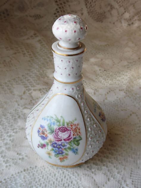Vintage Hand Painted Porcelain Perfume Bottle Ebay