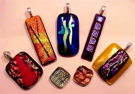 Dichroic Glass Jewelry Dichroic Pendant Fused Glass Art Glass Wall