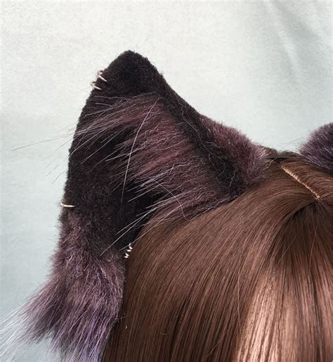 Realistic Handmade Faux Ears White Black Cat Ears Oriange Cat Etsy