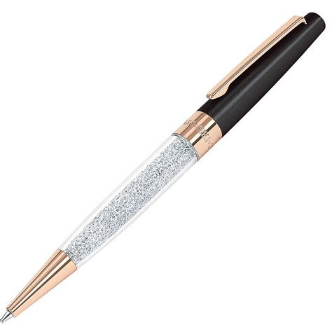 Swarovski Crystalline Stardust Ballpoint Pen 5354905 Black Rose Gold
