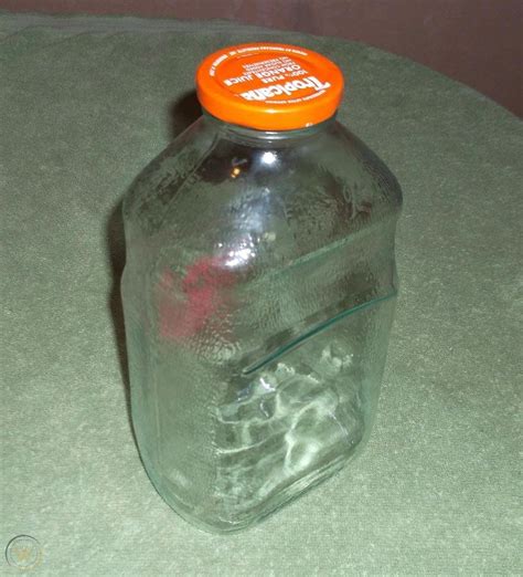 Vintage Tropicana Orange Juice 64 Oz Half Gallon Glass Bottle W Lid