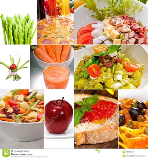 Healthy Vegetarian Vegan Food Collage Stock Photo Image Of Fruit