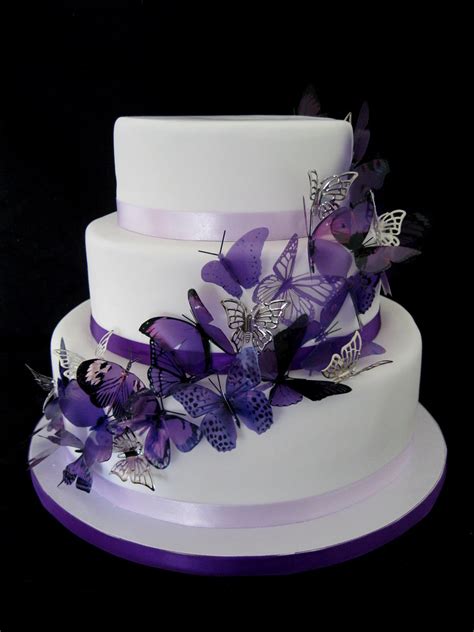 Purple Butterfly Wedding Cake Rachel Flickr