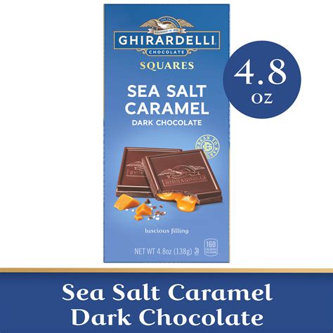 Ghirardelli Dark Chocolate Squares Bar With Sea Salt Caramel Filling
