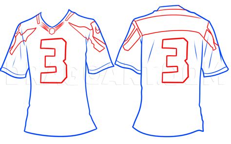 Football Jersey Drawing Lesson, Step by Step, Drawing Guide, by Dawn