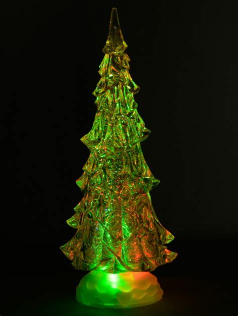 Led Illuminated Glittered Christmas Tree Snow Globe 40cm