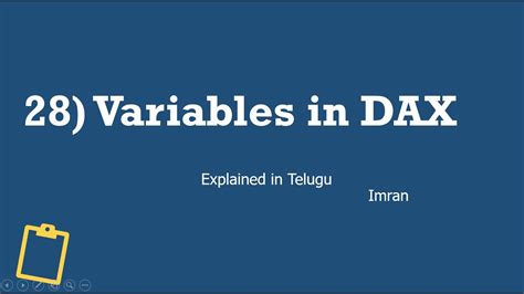 What Are Variables In Dax Explained In Telugu Power Bi Telugu