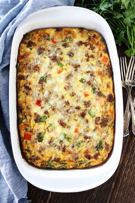 Sausage Breakfast Casserole Two Peas And Their Pod