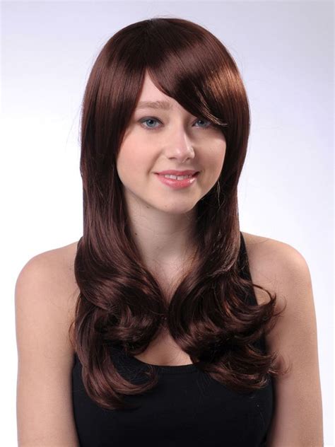 New 18 Inch Capless Wavy Chestnut Synthetic Hair Wig Wig Hairstyles