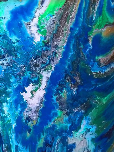 Fluid Acrylic Abstract Art Painting Fluid Acrylic