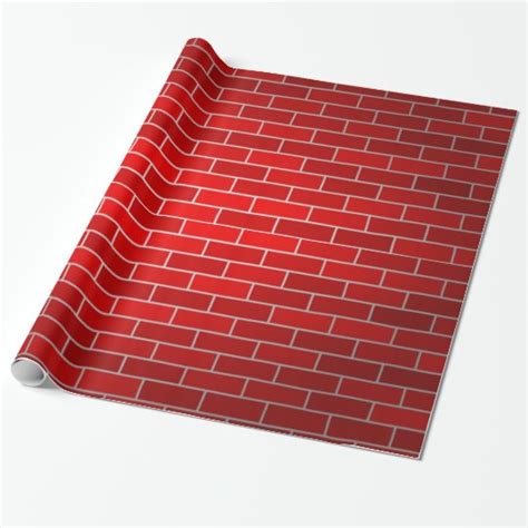 Red Brick Background Wrapping Paper Zazzleca