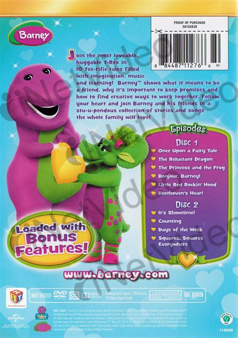 Barney Most Loveable Moments On Dvd Movie