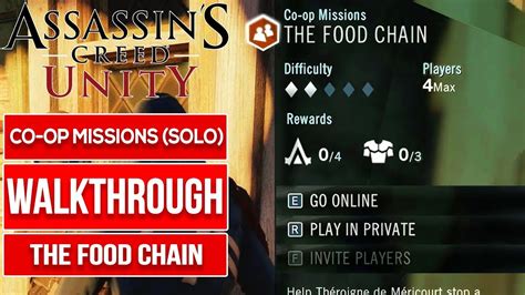Assassin S Creed Unity The Food Chain Co Op Missions Solo No