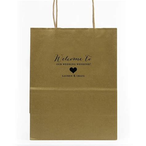 Wedding Welcome Bags With Foil Wedding Hospitality Bags Wedding Guest