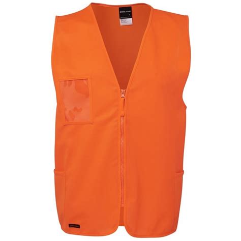 Jbs Wear Hi Vis Zip Safety Vest With Id Pocket Work In It